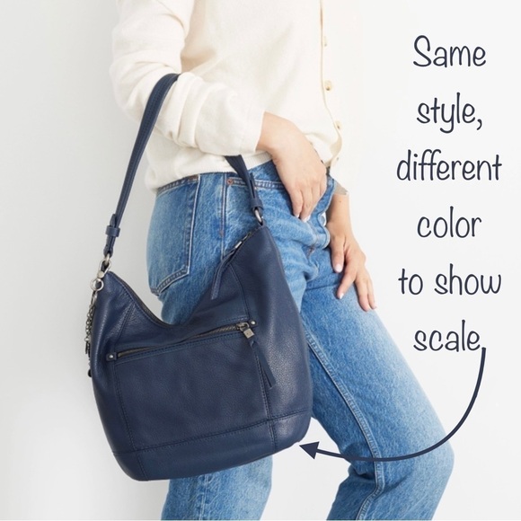 The Sak Sequoia Hobo Bag in Current (berry) Pebbled Leather Handbag Wine Purple - Picture 15 of 16